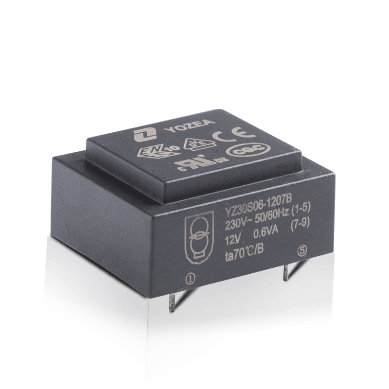 YZ30S06-1207B ขนาดเล็ก 0.6va เอาต์พุต 6v ถึง 24v step down transformer